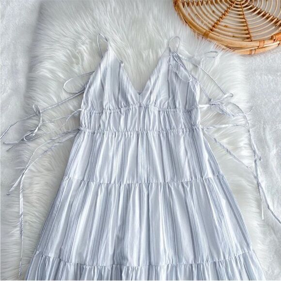 NWT Rails Size Medium Julia West Seaport Stripe Organic Cotton Midi Dress - Picture 9 of 12